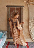 Short-Long Angel Wing Kaftan Viscose - Fawn with Caramel Wings S/M