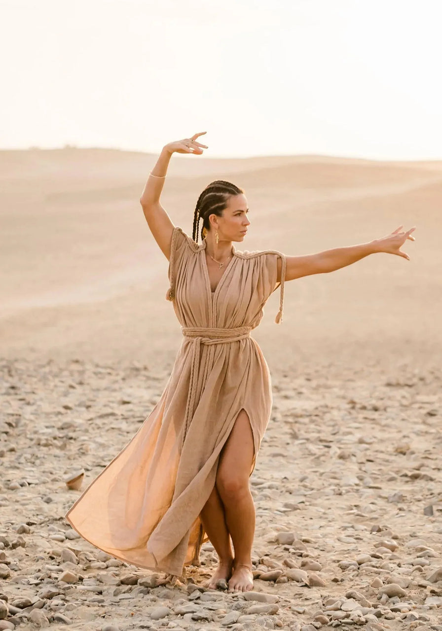 Cleo Reversible Kaftan Clay SM