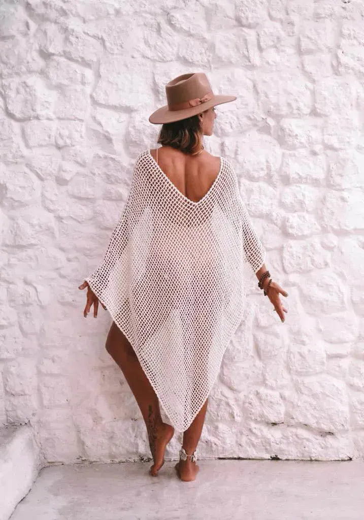 Beach Poncho Ivory S/M