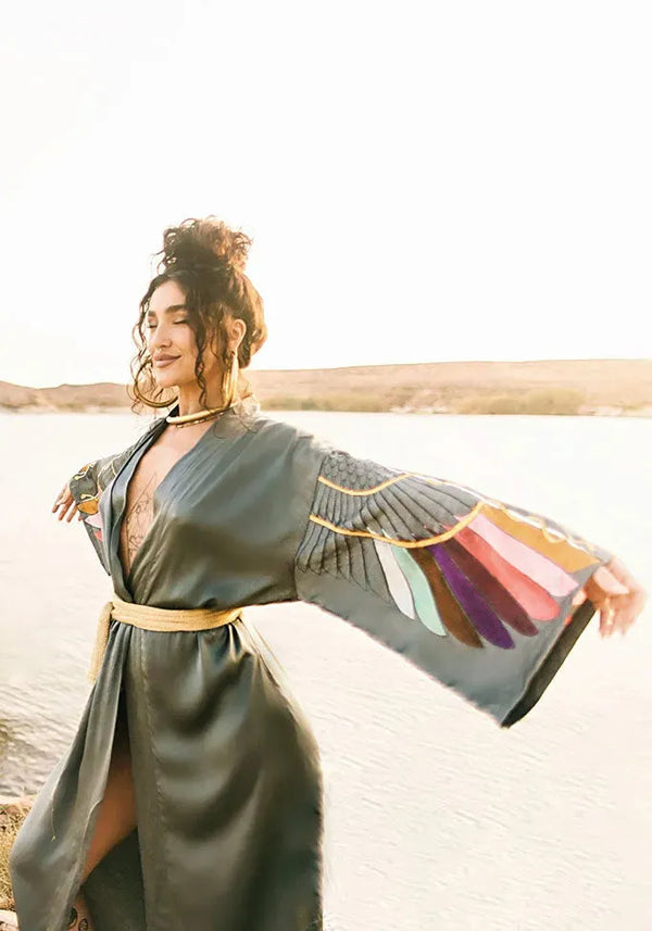ISET Kimono Luxe - Silk  Charcoal SM