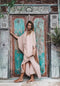 Archangel Gabriel Goddess Kaftan Everyday - Hand-painted On Viscose Earth XXS