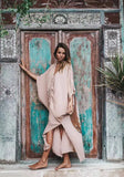 Archangel Gabriel Goddess Kaftan Everyday - Hand-painted On Viscose Earth XXS