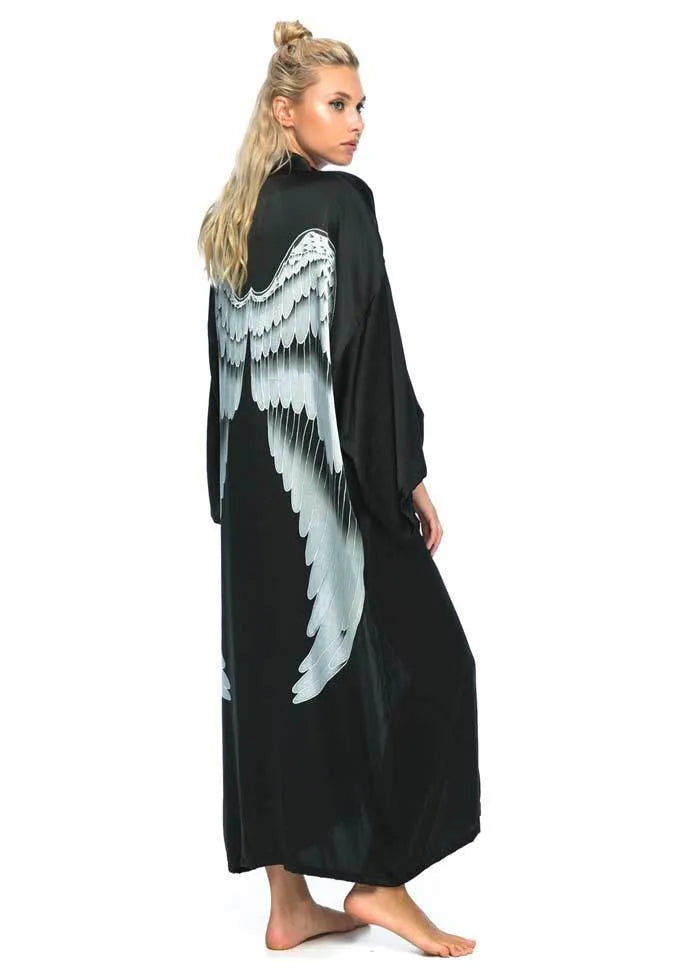 Black with Silver Wings